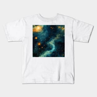 Van Gogh Starry Night Outer Space Pattern 21 Kids T-Shirt
